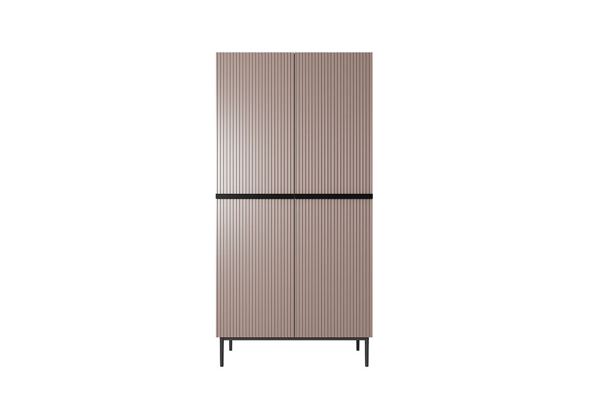 Skapis AUSTIN ar atvilktņas melns 100/220/62 antik rozā - N1 Home