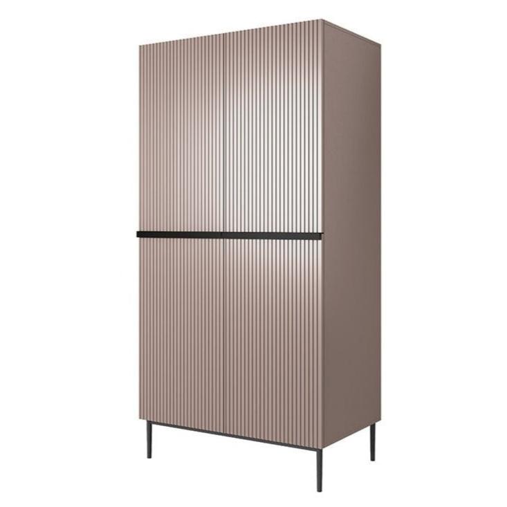 Skapis AUSTIN ar atvilktņas melns 100/220/62 antik rozā - N1 Home