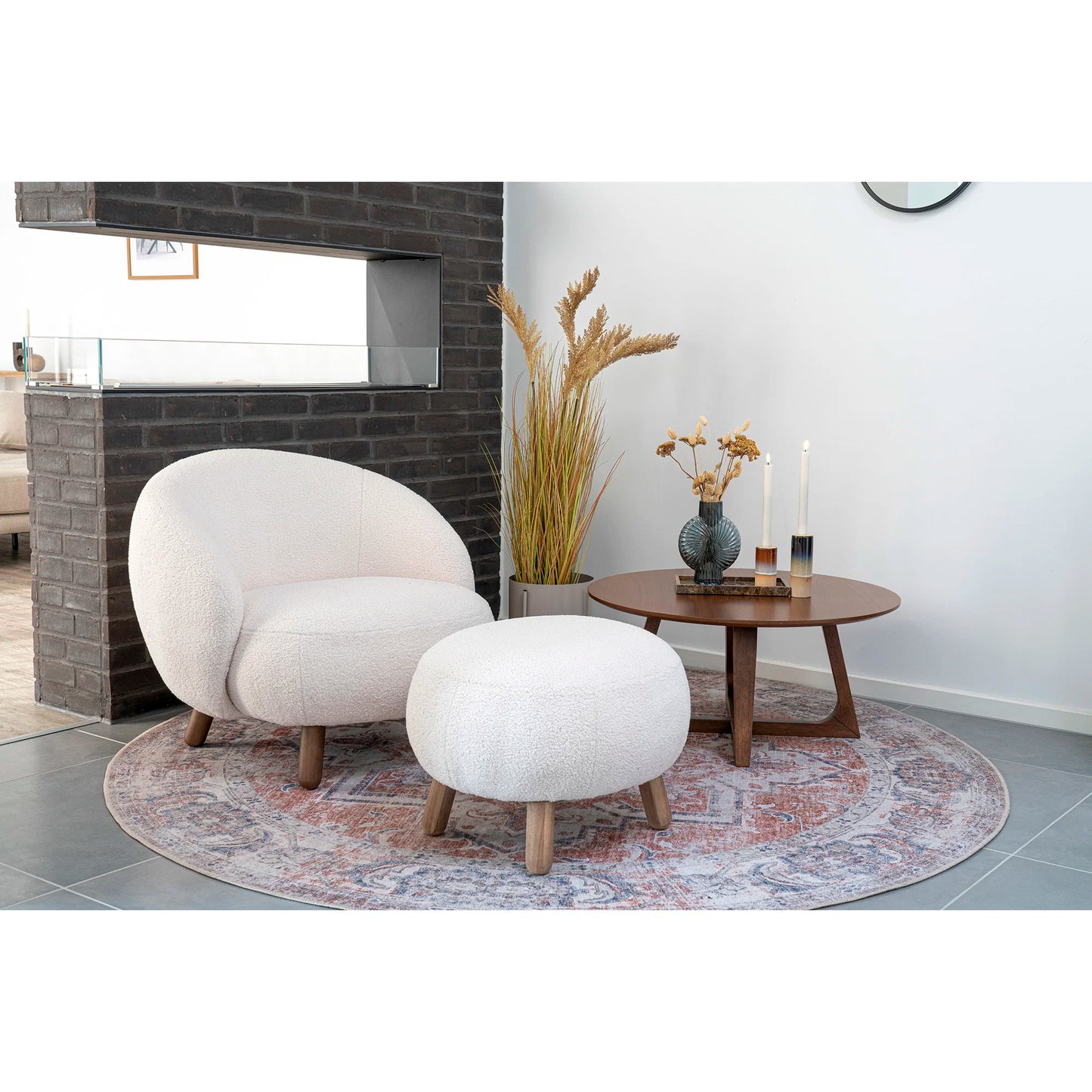 Pufs Savanna 56/47/41 cm balts