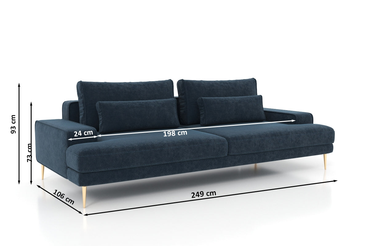 Dīvāns AUSTIN 249/70-93/106 cm gaiši zaļs - N1 Home