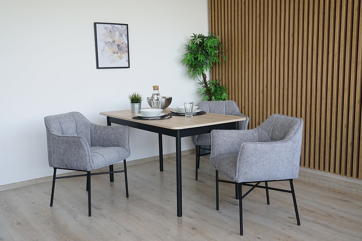 Krēsls ROSETT 63/81/55 pelēks - N1 Home