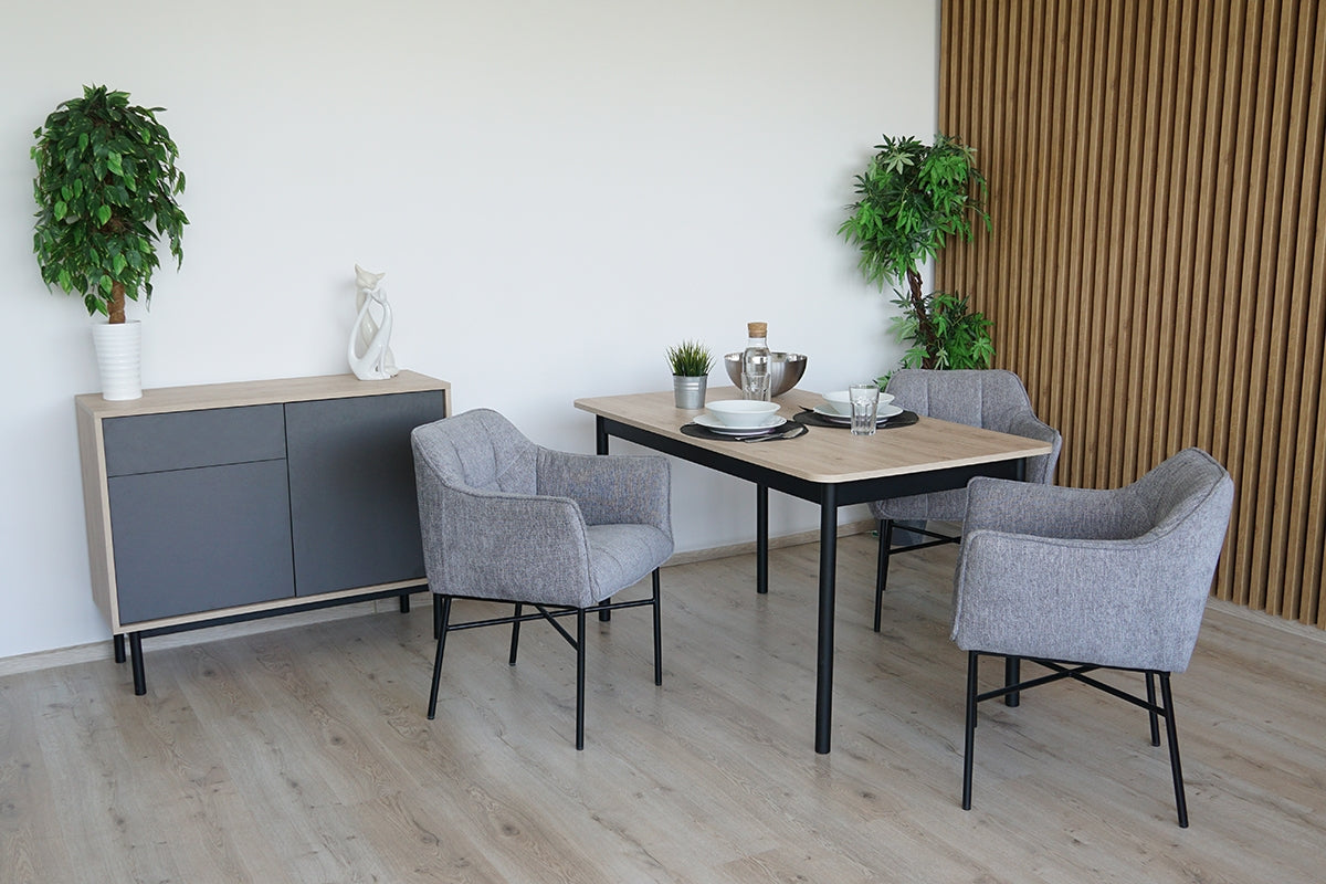 Krēsls ROSETT 63/81/55 pelēks - N1 Home