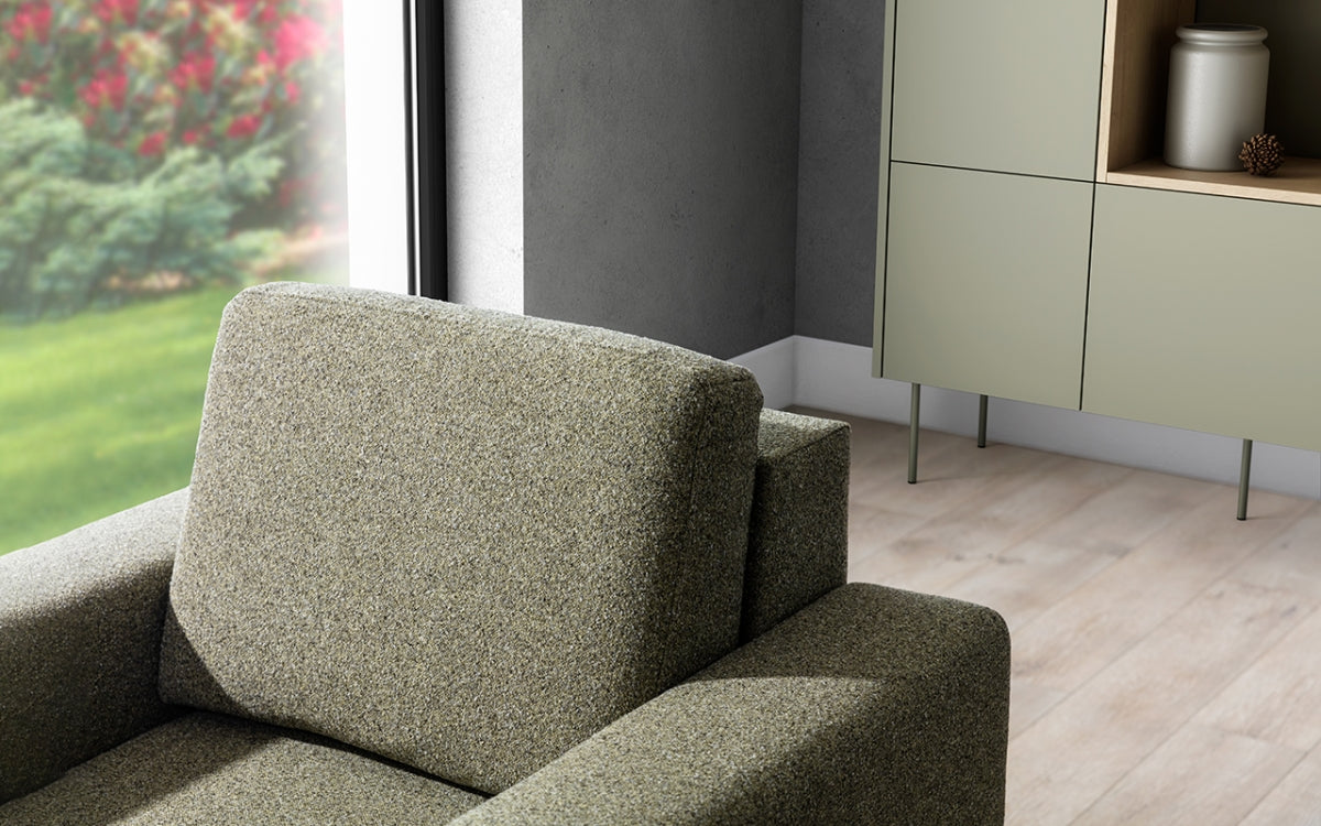 Krēsls MILANO 102/83/94 pelēks-zaļs - N1 Home