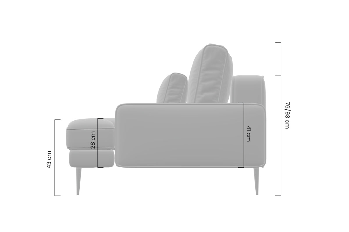 Krēsls AUSTIN 105/76-93/99 gaiši zils - N1 Home