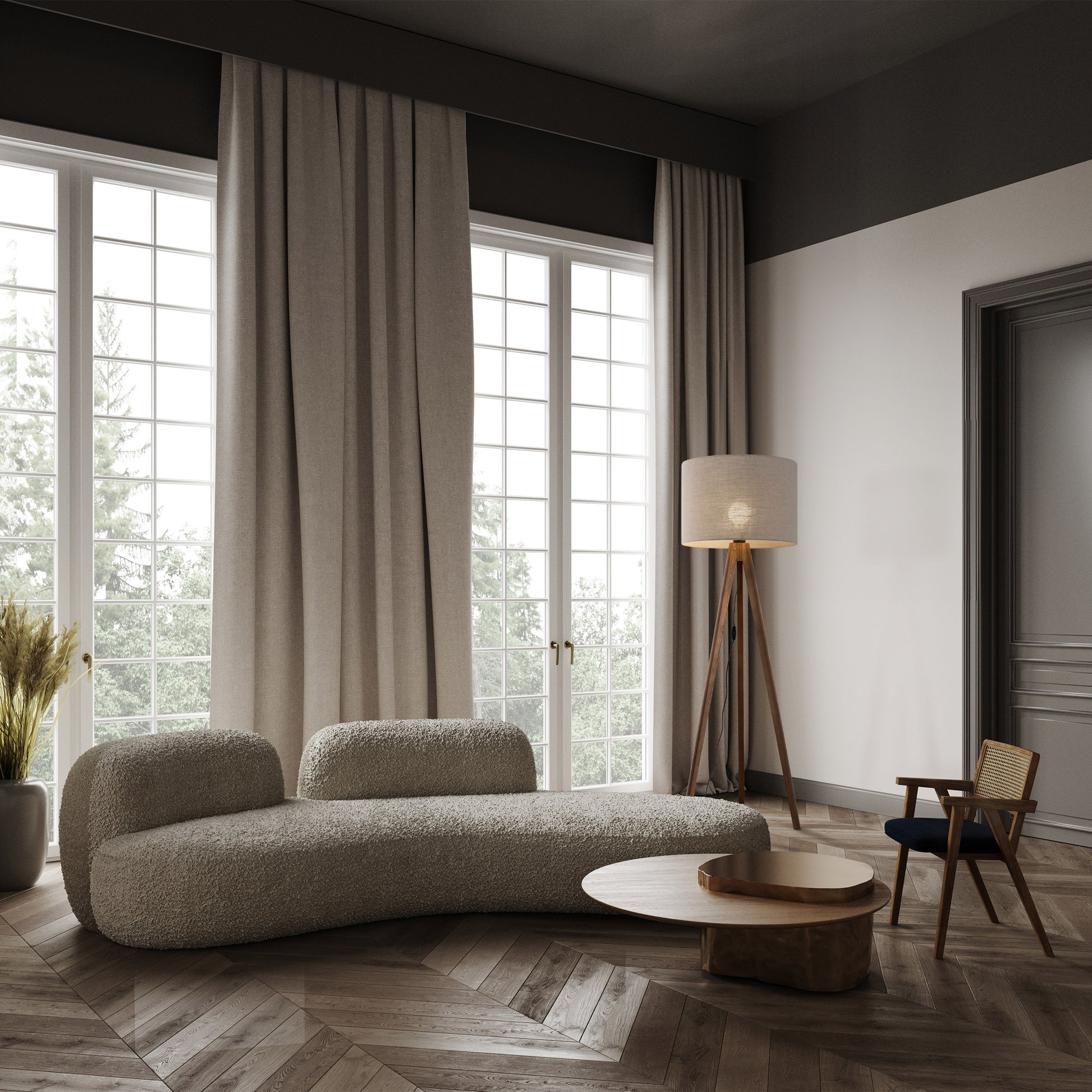 Stāvlampa Gran 500 × 500 × 1450 mm bēšs - N1 Home