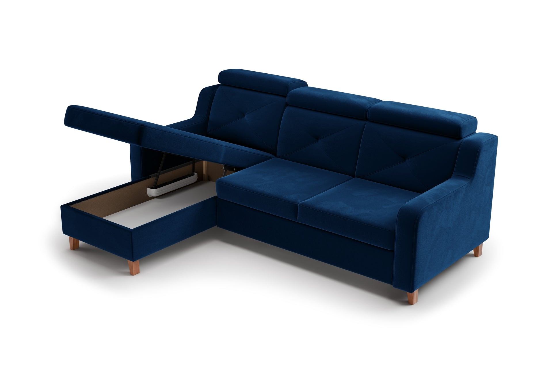 Dīvāns Laks 220/88/165 cm zils - N1 Home