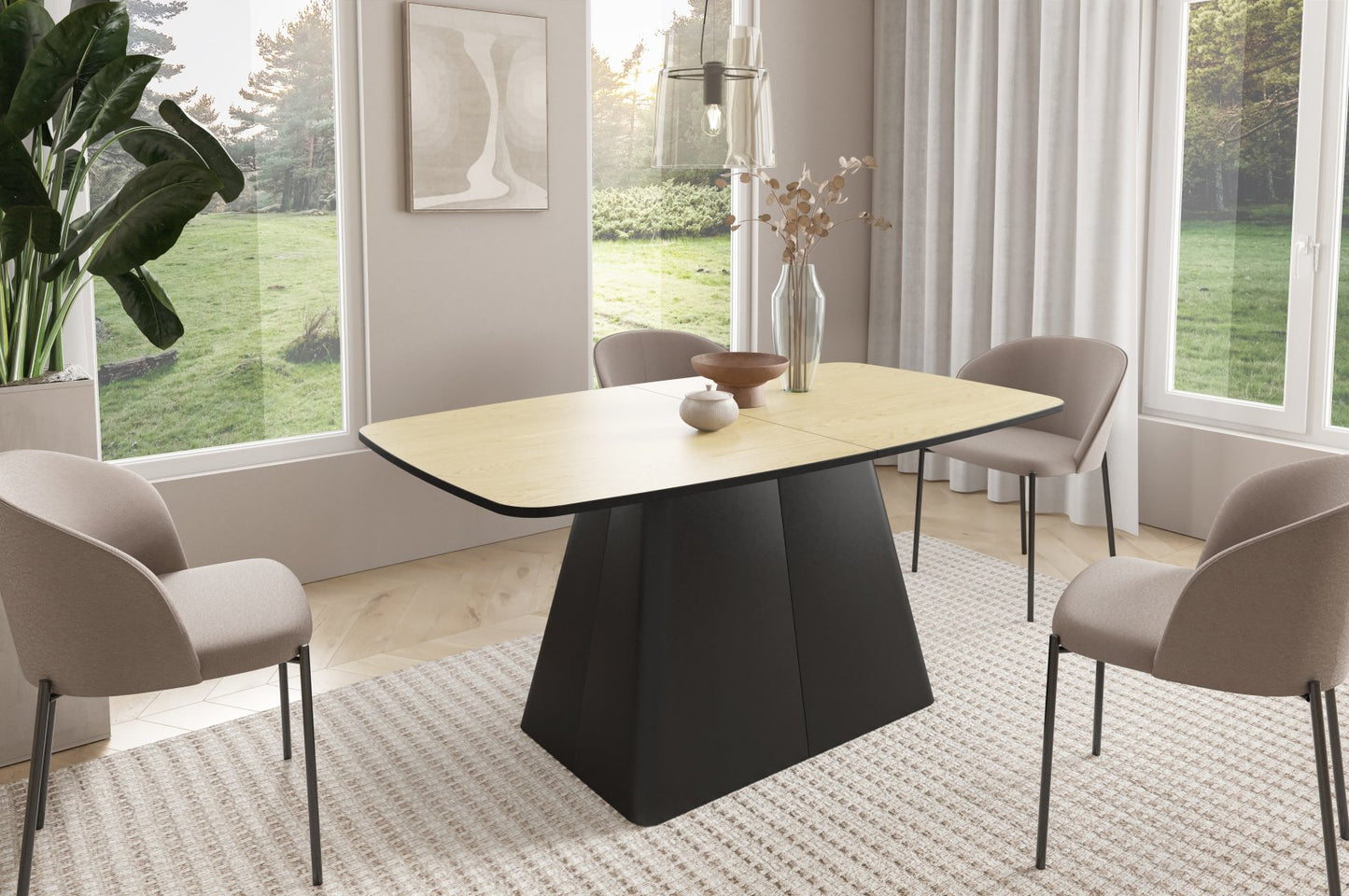 Galds Novaus 180-256/76/110 cm sonoma ozols - N1 Home