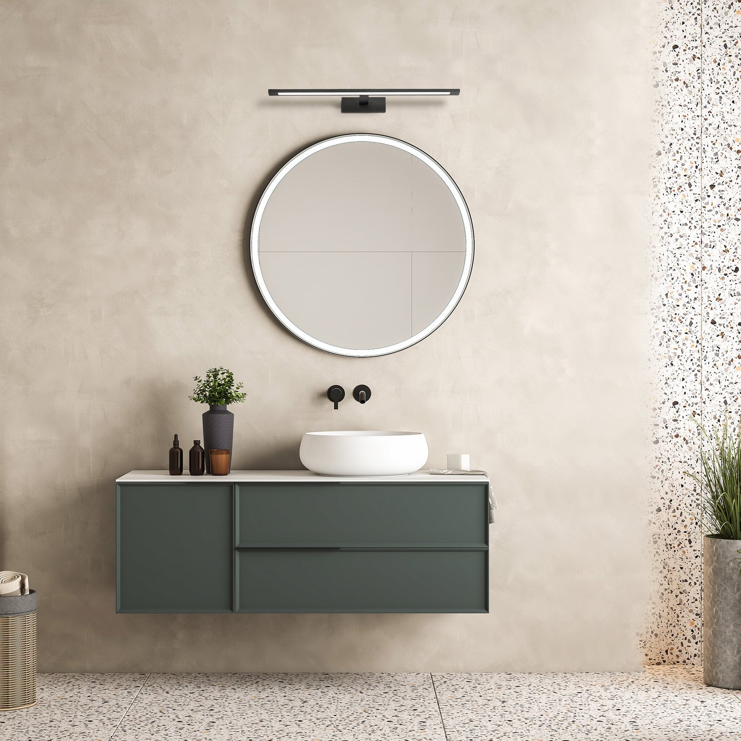 Sienas lampa Galy 620 × 135 × 50 mm melns - N1 Home