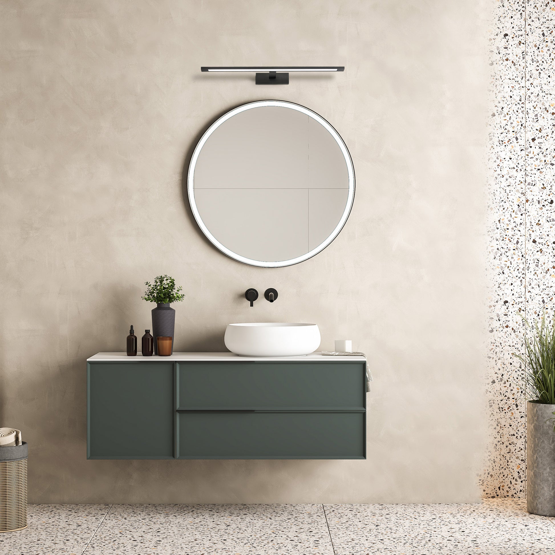 Sienas lampa Galy 620 × 135 × 50 mm melns - N1 Home