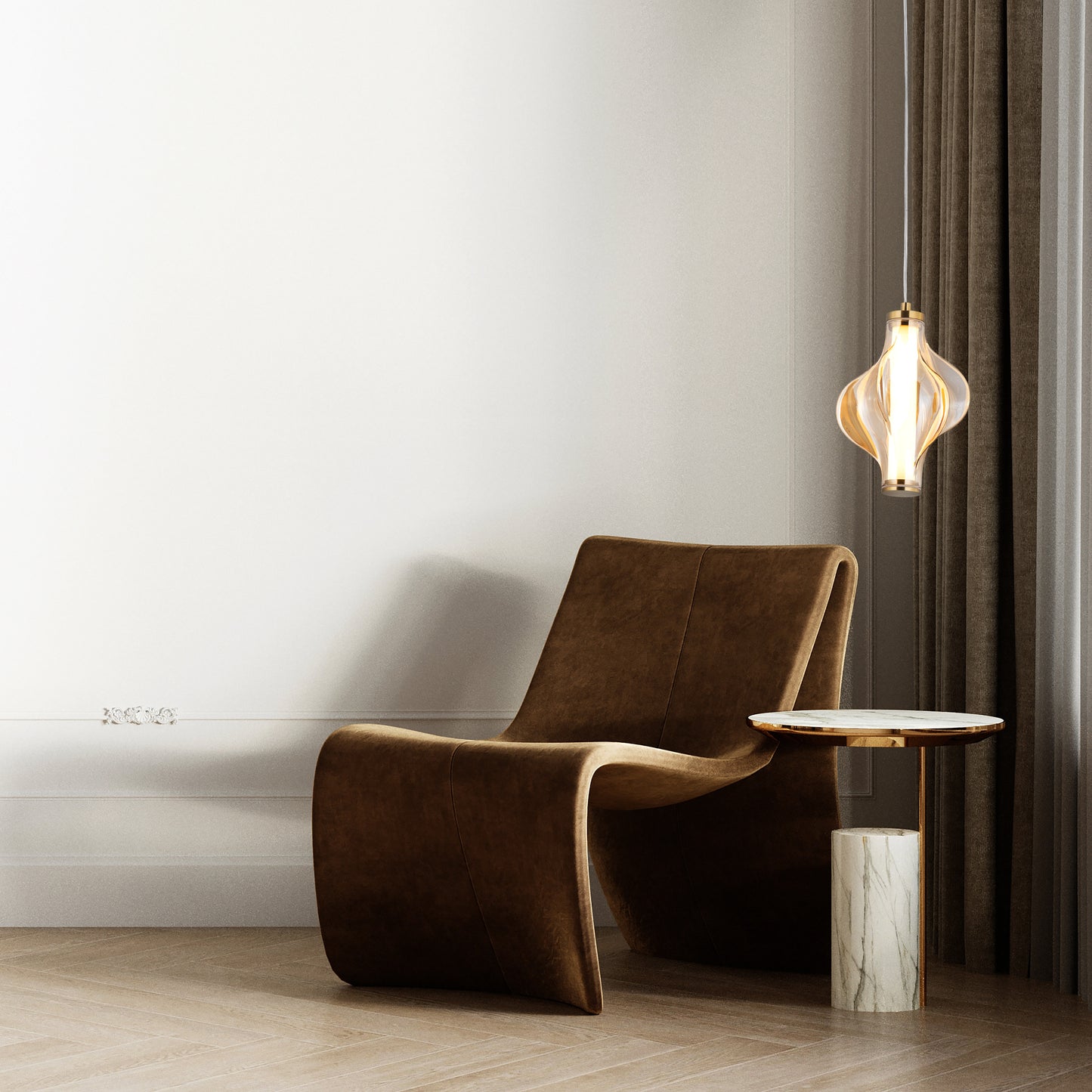 LED piekaramā lampa Elvis 8W 18/18/160 cm bēšs