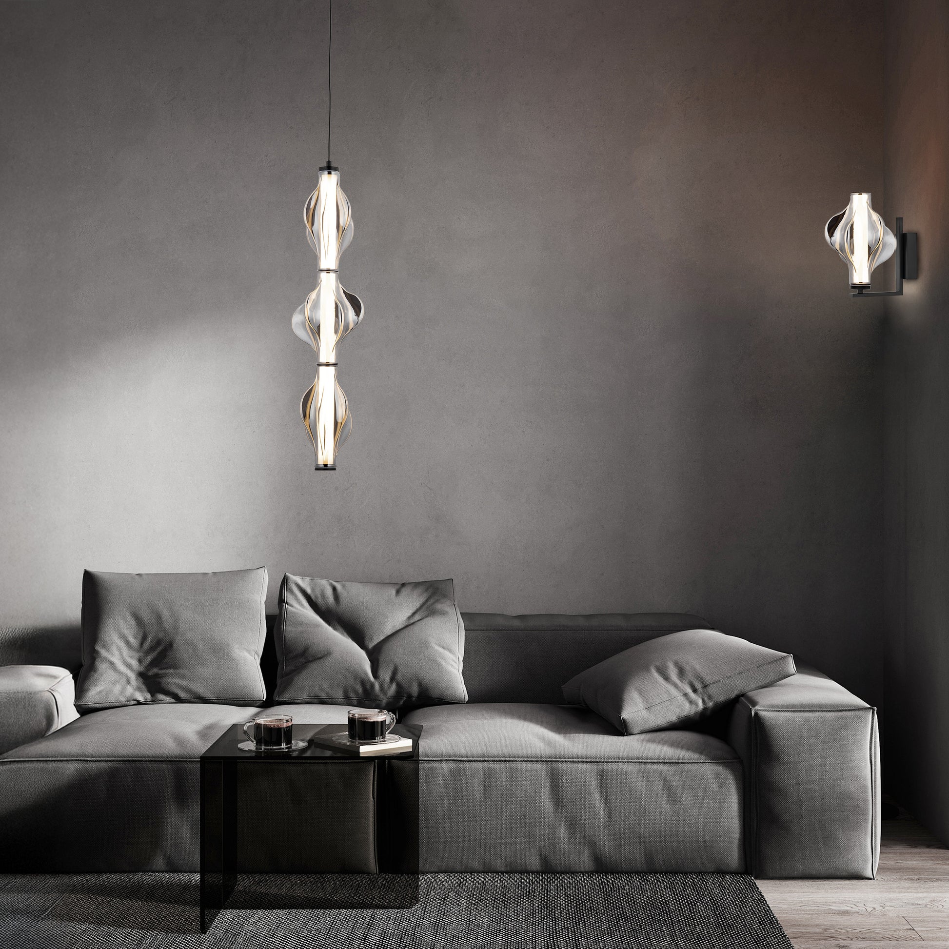 LED piekaramā lampa Elvis 22W 18/18/210 cm melns - N1 Home