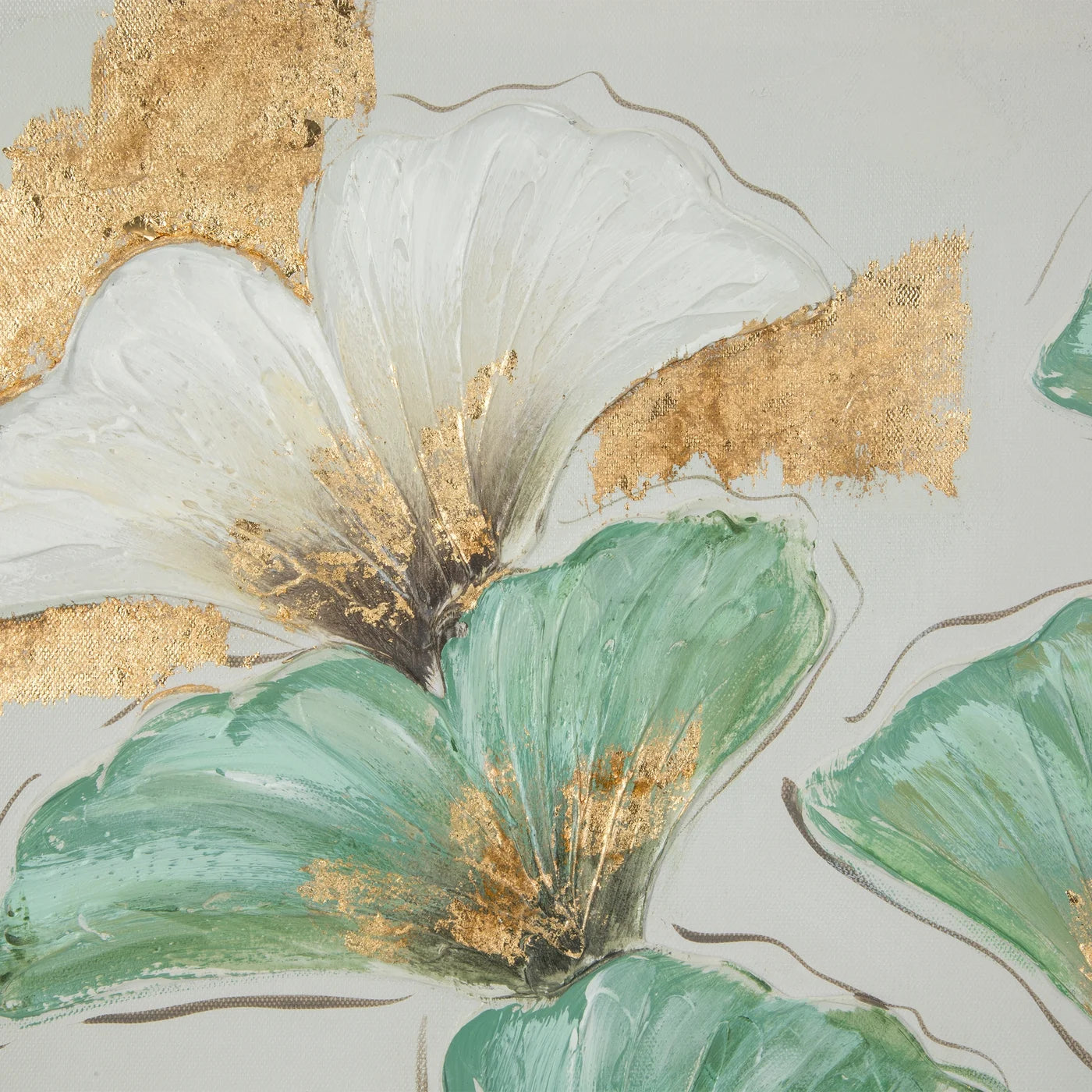 Glezna Ginko A 60/60 cm tirkīza/zelta - N1 Home