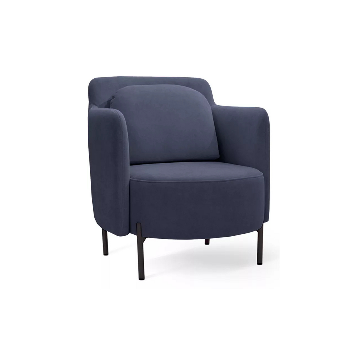 VENESE Kausa krēsls, tumši zils, viegli tīrāms samts, ar melnām kājām - N1 Home