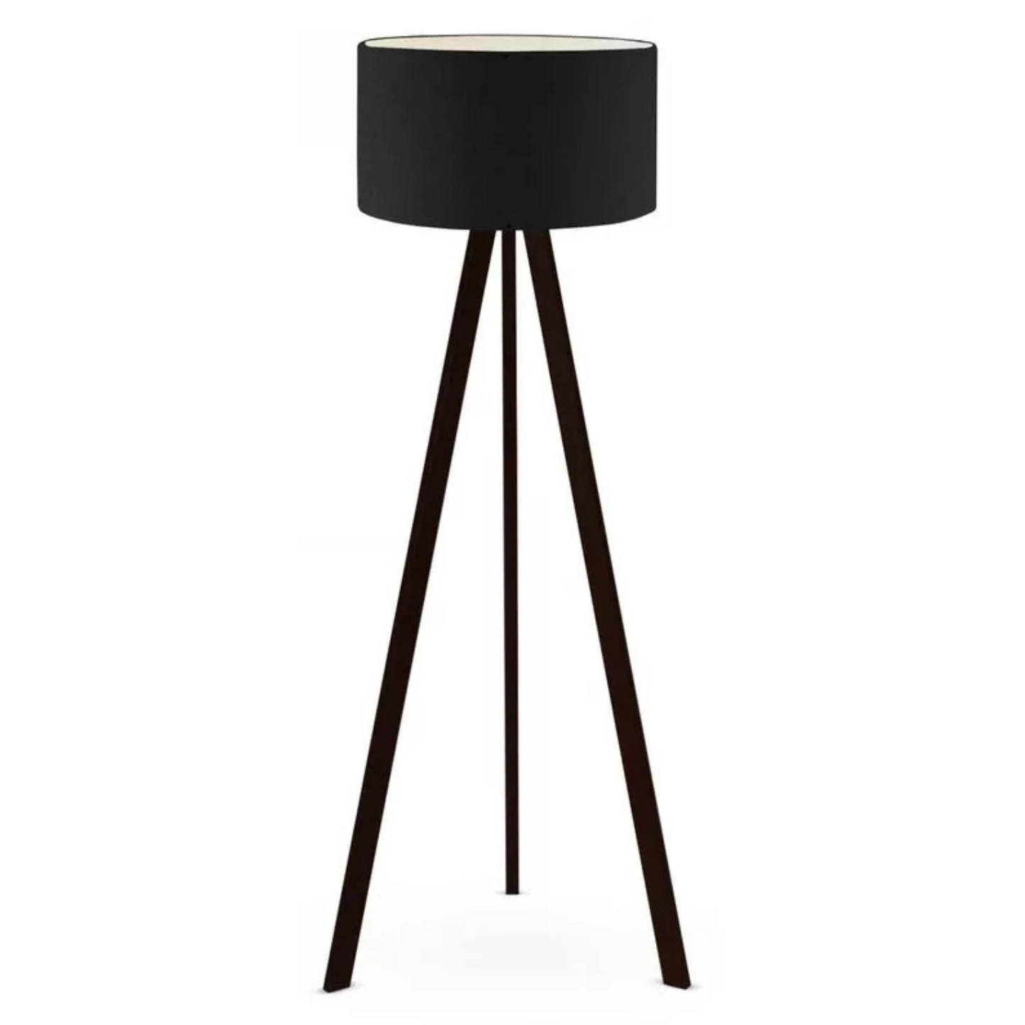 LIKASA Melna stāvlampa uz tumši brūna rāmja - N1 Home