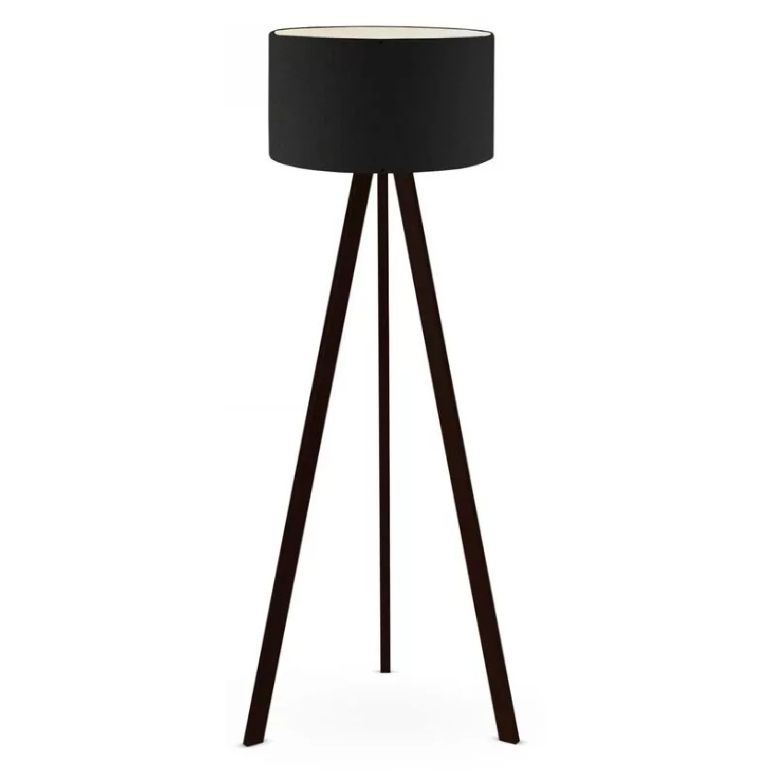 LIKASA Melna stāvlampa uz tumši brūna rāmja - N1 Home