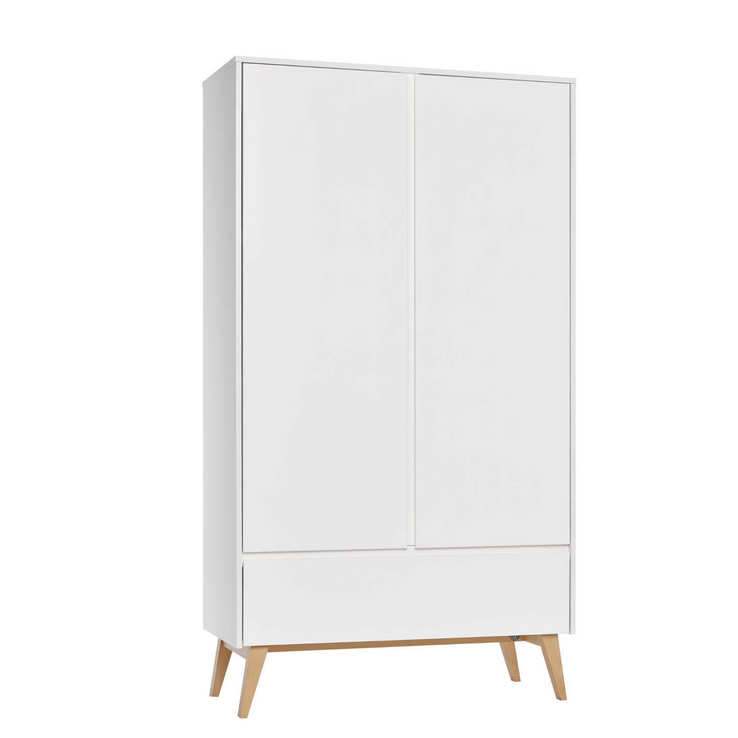 2 durvju skapis  AIVA 52/100/199 cm balts - N1 Home