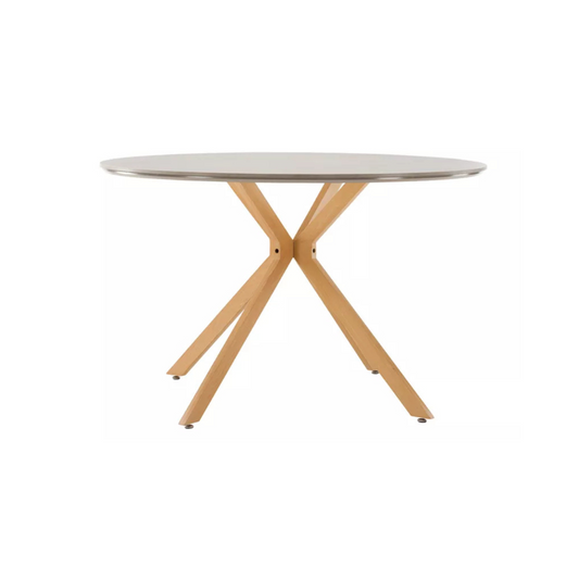 NIZETAN Pusdienu galds, apaļš, 120 cm, pelēks - N1 Home