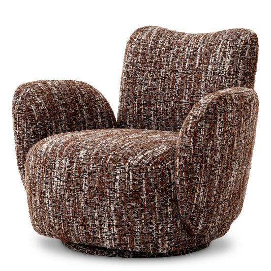 Krēsls Merida Eichholtz 88/82/77 cm Bouclé sonata red | swivel base