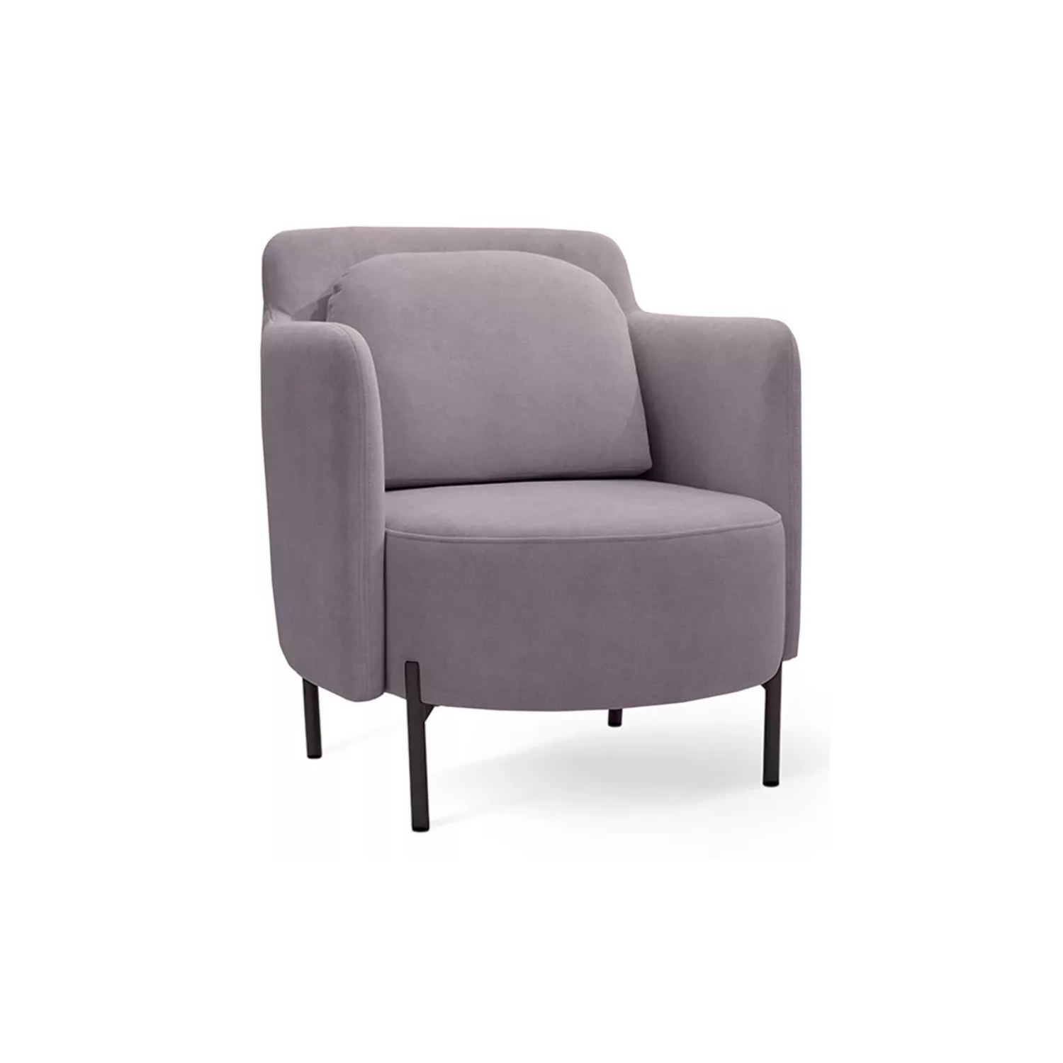 VENESE Kausa krēsls, pelēks, viegli tīrāms samts, ar melnām kājām - N1 Home