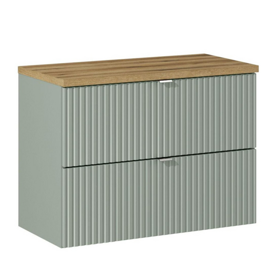 Vannas istabas mēbeļu komplekts Lina 80 cm jūras zaļš/ozols - N1 Home