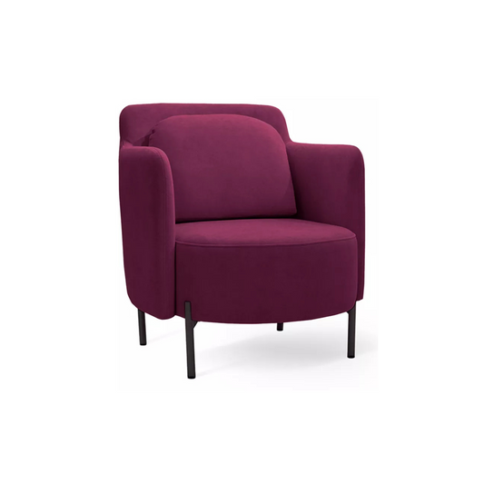VENESE Kausa krēsls, bordo, viegli tīrāms samts, ar melnām kājām - N1 Home