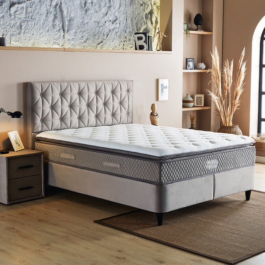 Gulta Glazos 90/120/140/160/180 x 200 cm pelēks - N1 Home