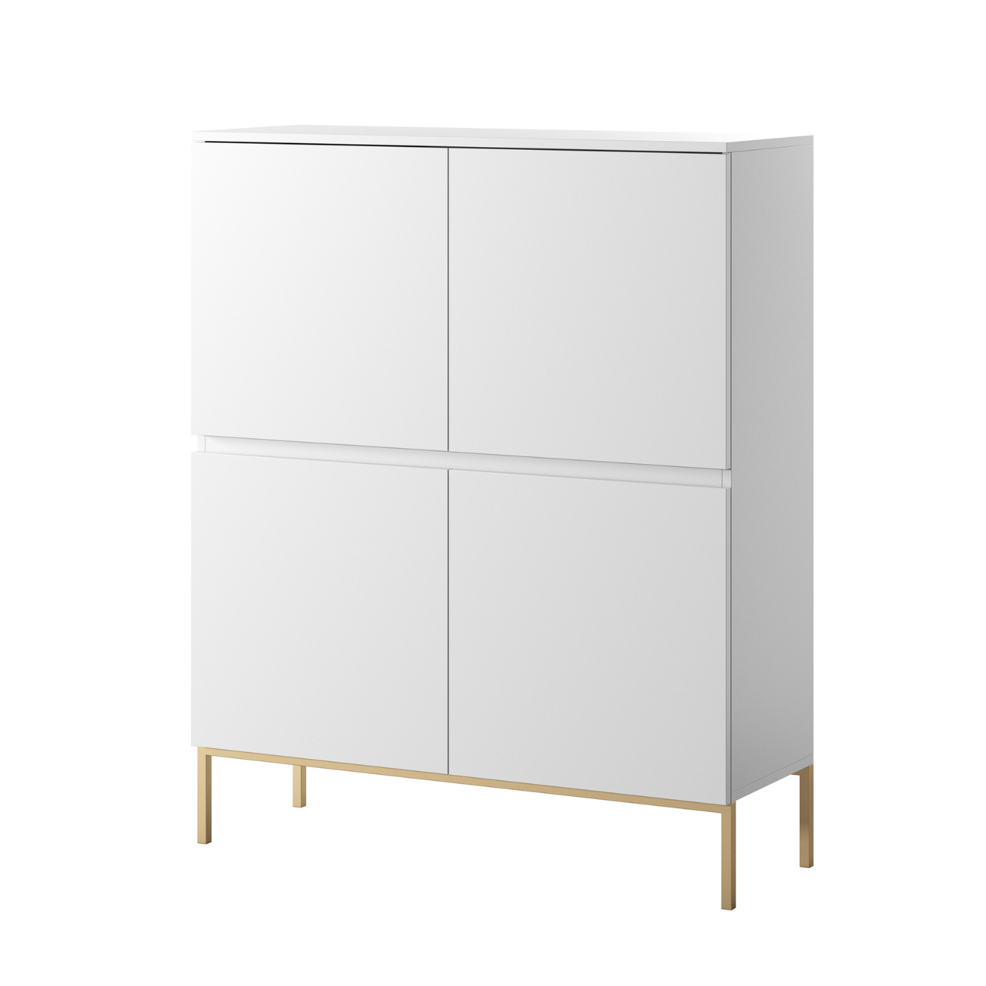 Kumode Bommo 100/122/35 cm balts/zelts - N1 Home