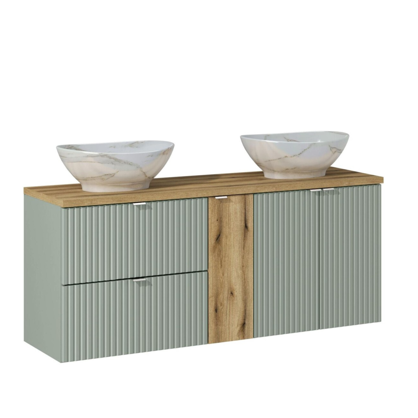 Vannas istabas mēbeļu komplekts Lina 140 cm jūras zaļš - N1 Home