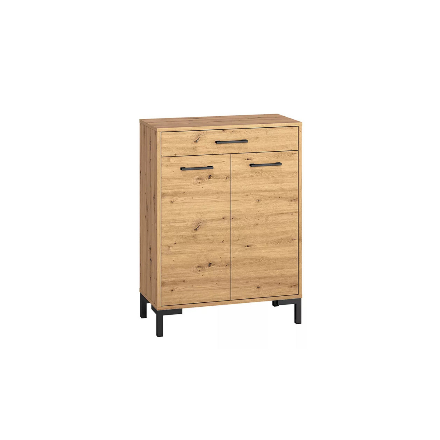 LARTI Apavu skapis 70 cm, divdurvju, amatnieka ozols - N1 Home