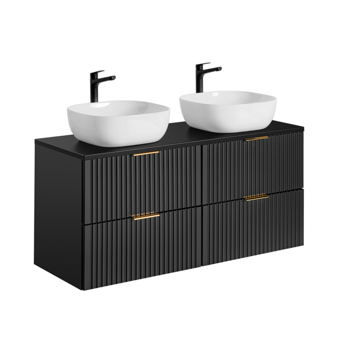 Vannas istabas mēbeļu komplekts Ade GQ 120 cm melns - N1 Home