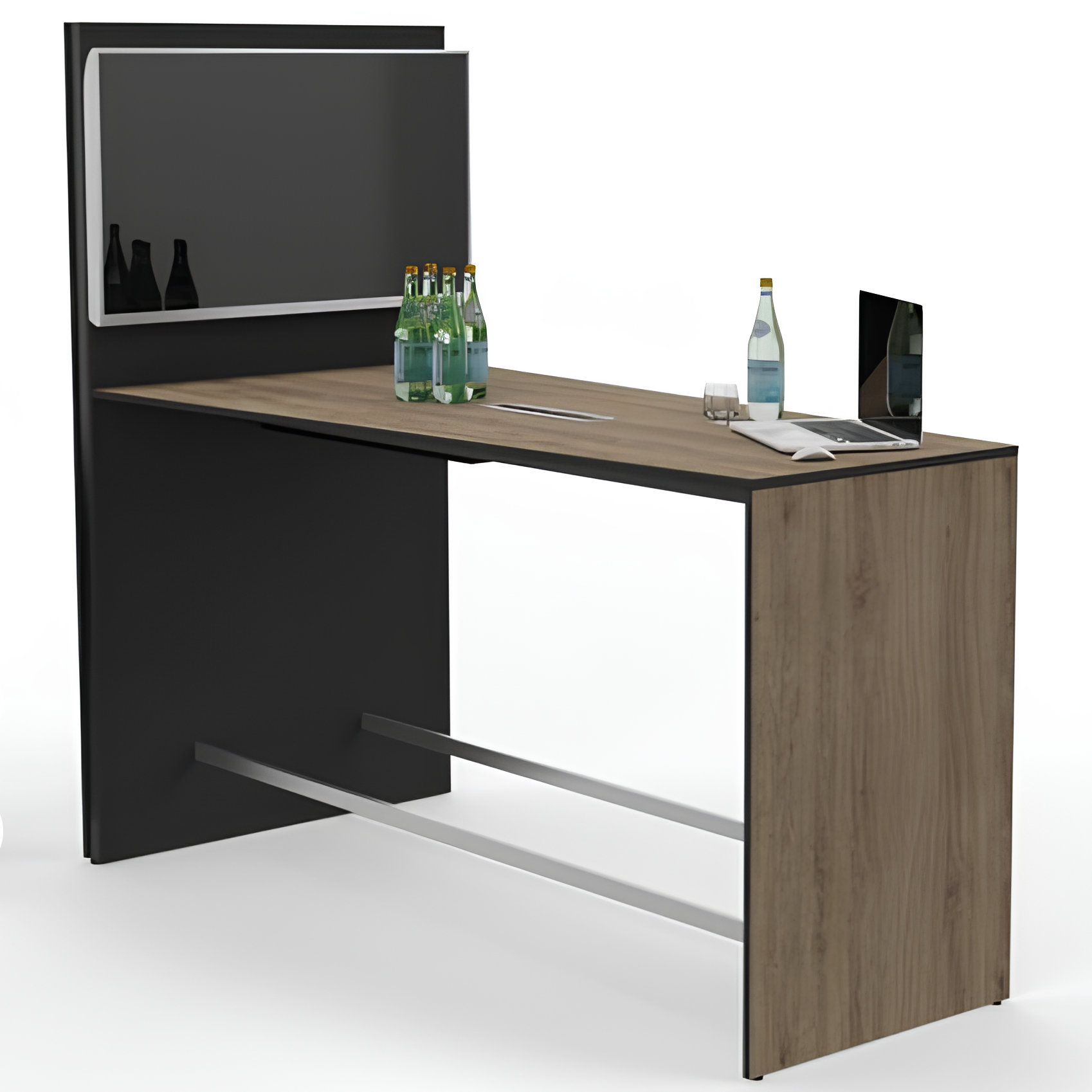 Galds IdisA 168-248/110/100 cm Valriekstu brūna STD17/melns - N1 Home