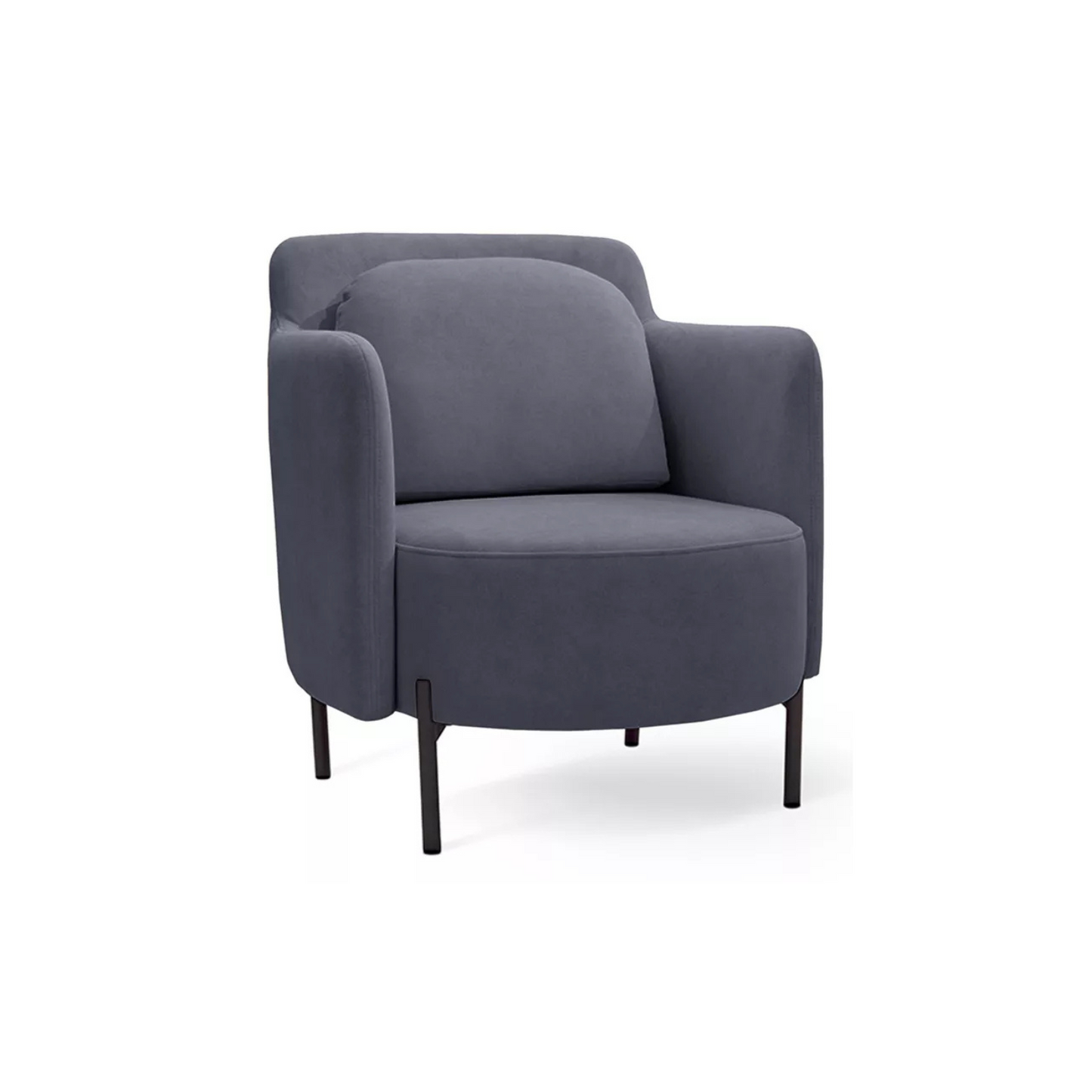 VENESE Kausa krēsls, antracīta, viegli tīrāms samts, ar melnām kājām - N1 Home