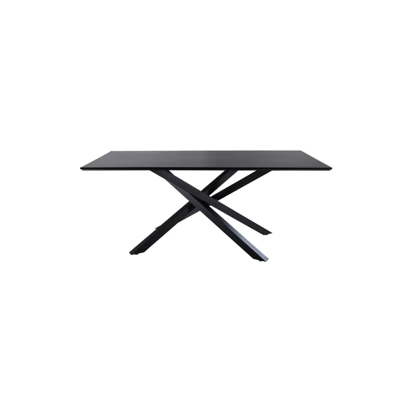 NIZETAN Pusdienu galds 90 x 180 cm, melns ozols - N1 Home