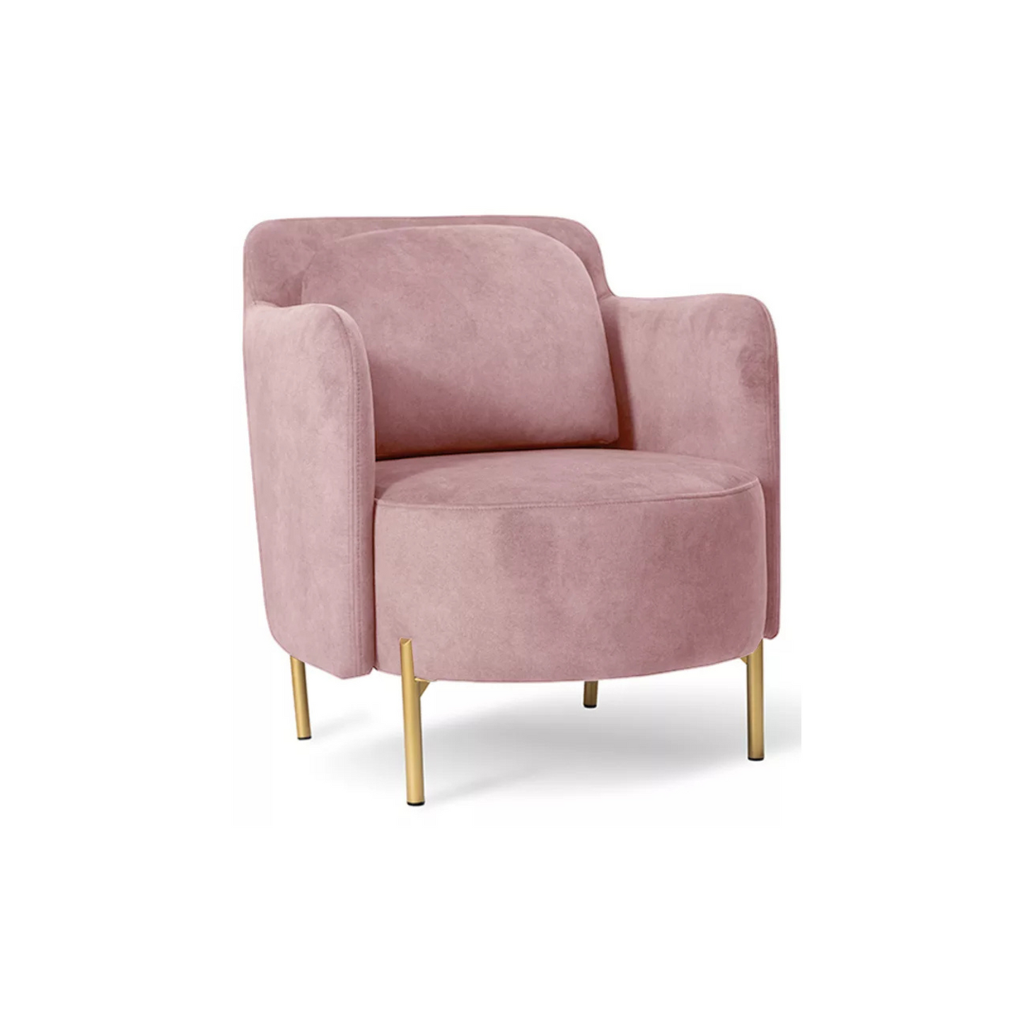 VENESE Kausa krēsls, rozā, viegli tīrāms samts, ar zelta kājām - N1 Home