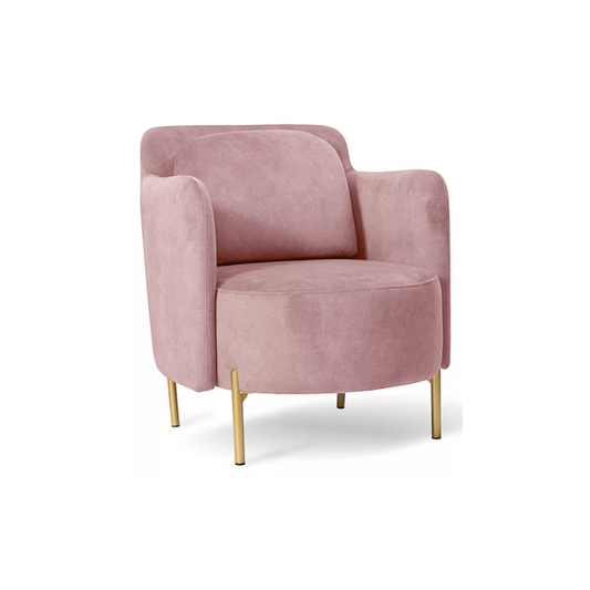 VENESE Kausa krēsls, rozā, viegli tīrāms samts, ar zelta kājām - N1 Home