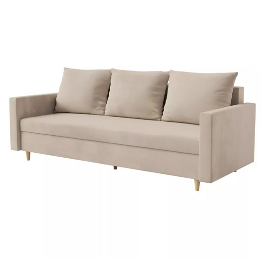 LUTTO Dīvāns ar glabātuvi,  izvelkamais, gaiši bēšs - N1 Home