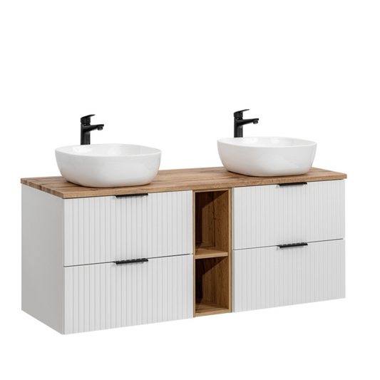 Vannas istabas mēbeļu komplekts Ade 140 cm TR balts - N1 Home