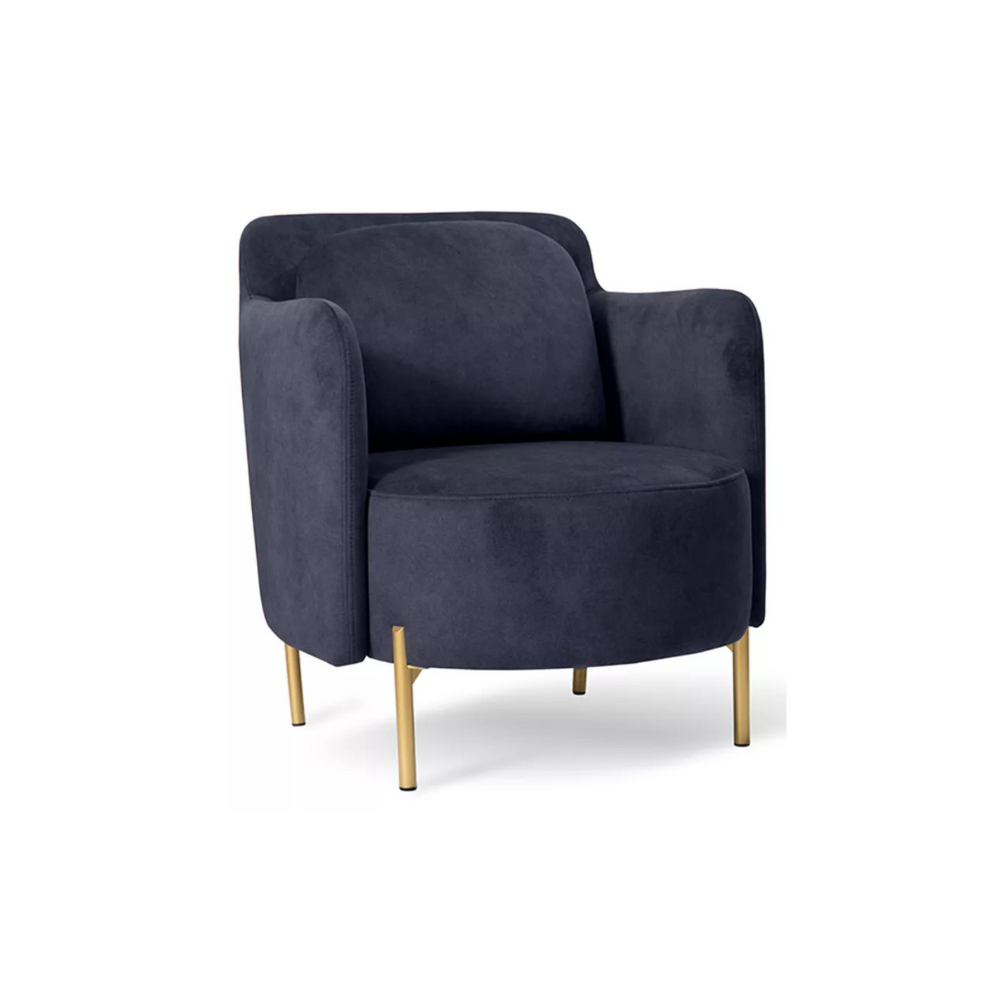 VENESE Kausa krēsls, tumši zils, viegli tīrāms samts, ar zelta kājām - N1 Home