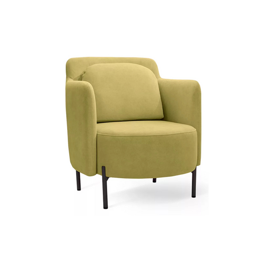 VENESE Kausa krēsls, laima zaļš, viegli tīrāms samts, ar melnām kājām - N1 Home