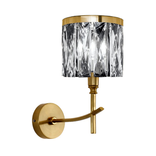 Sienas lampa Kink dekorēta ar kristāliem, 25 x 13 x 30 cm, zelts - N1 Home