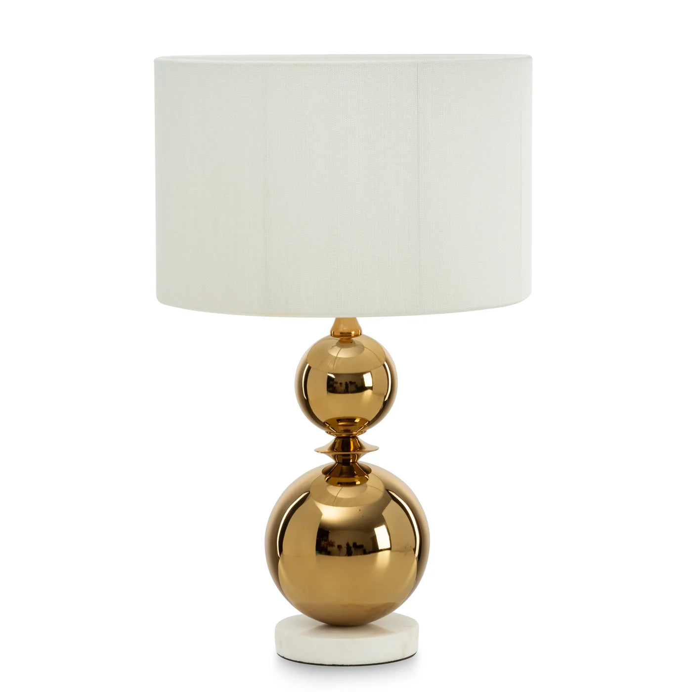 Galda lampa Zen 36/56 cm zelts/balts - N1 Home