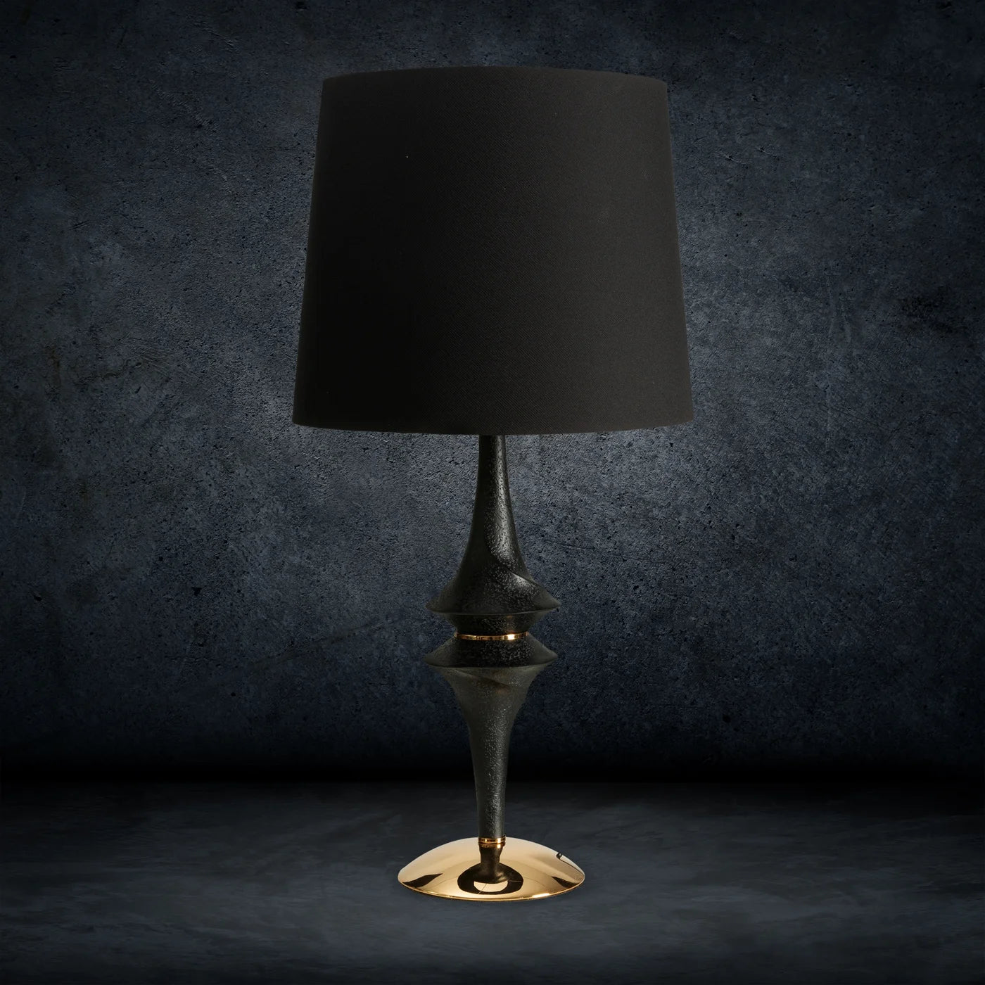 Galda lampa Suza 38/76 cm melns/zelts - N1 Home