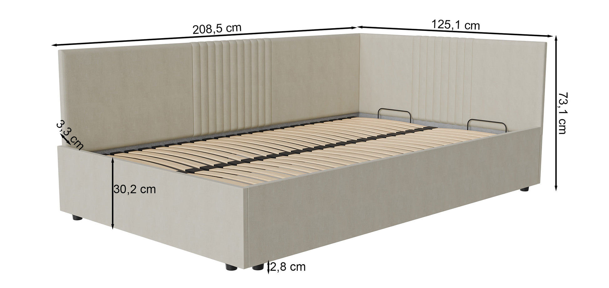 Gulta Nuvel 125/73/208 cm Cloud 91 - N1 Home