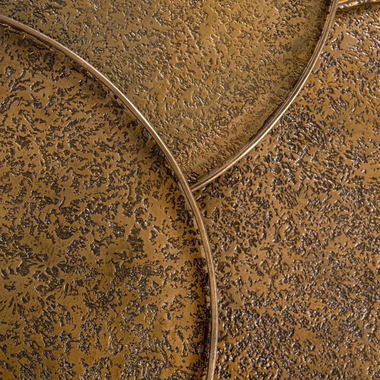 Kafijas galds Luton (Set of 3) Richmond Interiors 54/47/54 cm melns/zelts - N1 Home