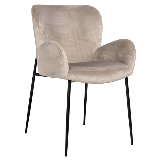 Krēsls Amber Richmond Interiors 57/85/63 cm khaki velvet fire retardant
