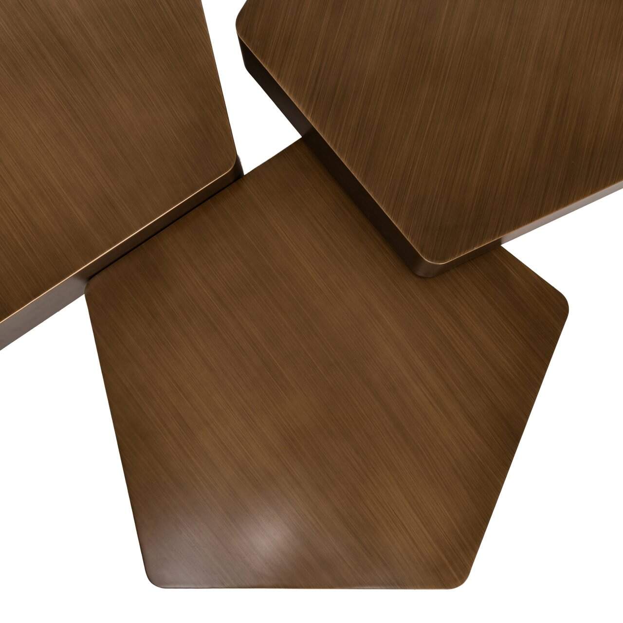 Kafijas galds Hexa (Set of 3) Richmond Interiors 75/37/75 cm zelts - N1 Home