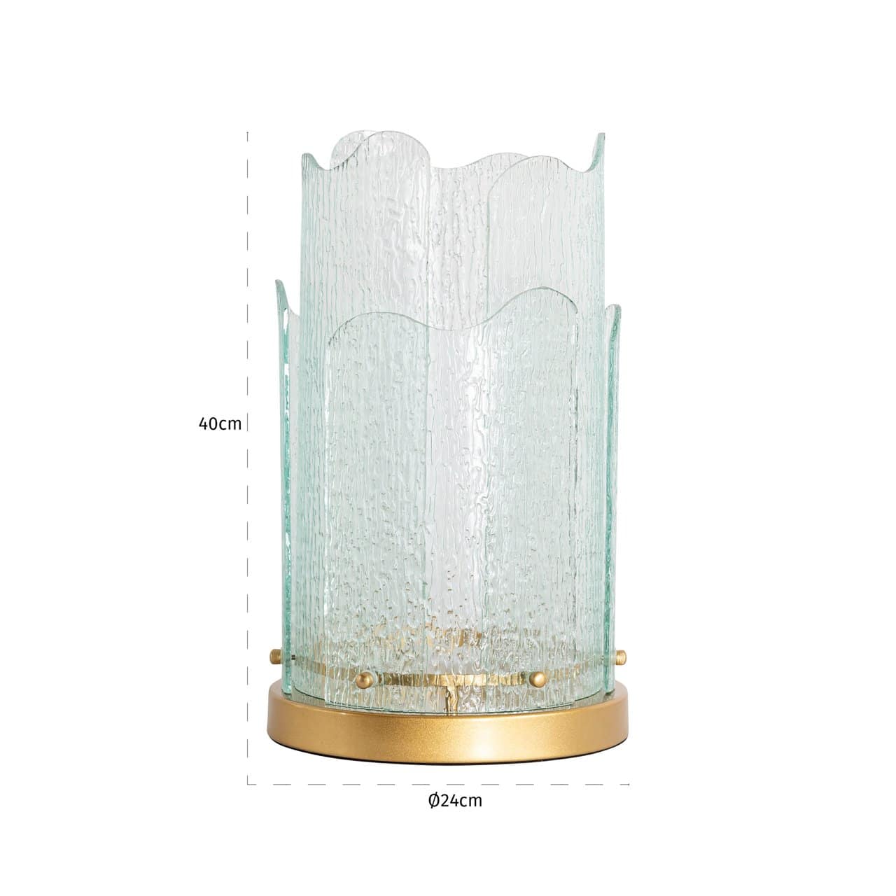 Svečturis Danila L Richmond Interiors 40/24/24 cm zelts