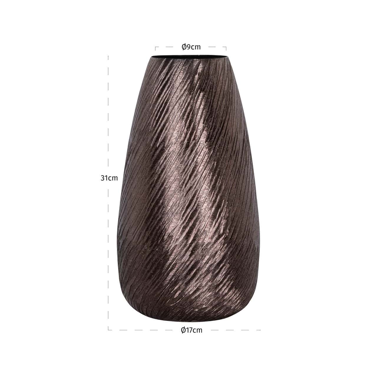Vāze Rizzo Richmond Interiors 17/17/31 cm bronza