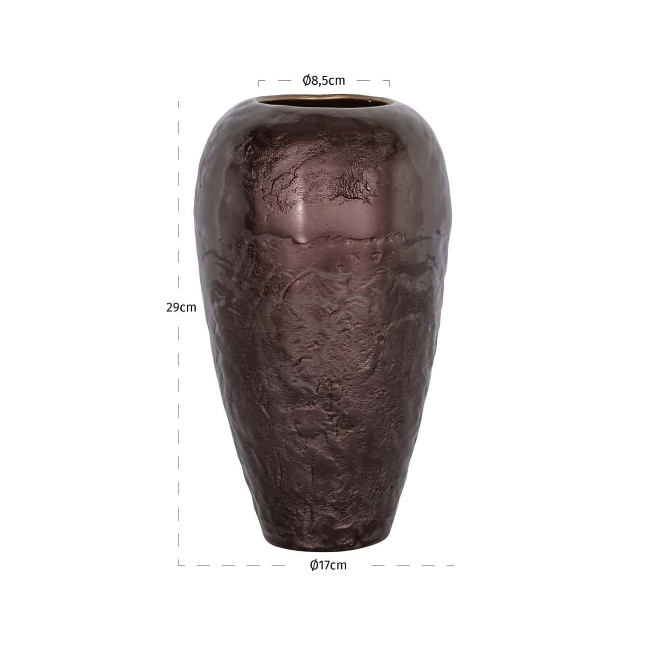Vāze Jillisa Richmond Interiors 17/17/29 cm tumši brūns