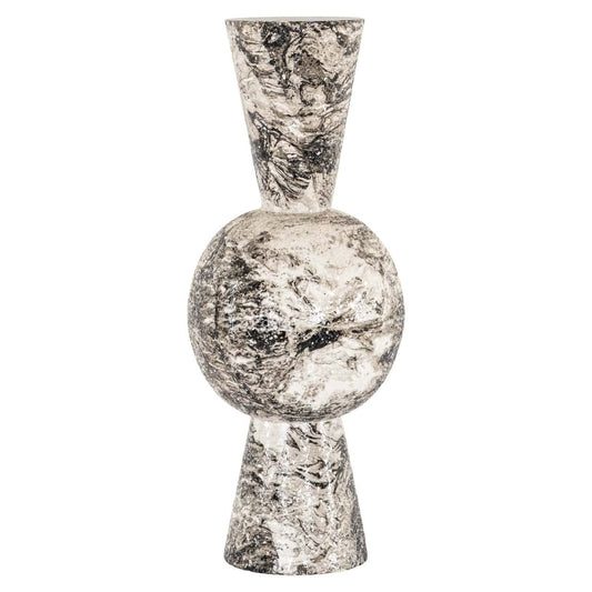 Vāze Florry Richmond Interiors 25/25/64 cm melns/balts